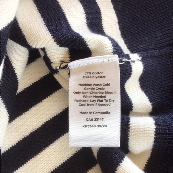 XL Talbots NWOT colorful stripe boatneck sweater - Picture 5 of 5